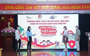 Thiếu nhi thi vẽ tranh ủng hộ Quỹ vaccine phòng, chống Covid-19