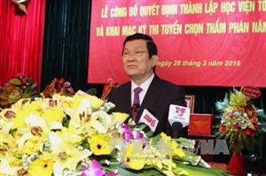 Công bố Quyết định thành lập Học viện Tòa án