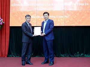 Công bố quyết định của Ban Thường vụ Tỉnh ủy về công tác cán bộ