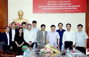 Hưng Yên: Ký kết tiêu thụ thịt lợn thương phẩm an toàn