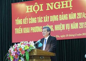 Bài phát biểu bế mạc của đồng chí Nguyễn Văn Thông, UVBCHTW Đảng, Bí thư Tỉnh ủy, Chủ tịch HĐND tỉnh tại Hội nghị triển khai công tác xây dựng Đảng tỉnh năm 2015