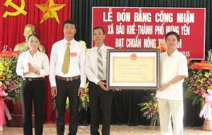 Xã Bảo Khê đón Bằng công nhận đạt chuẩn nông thôn mới