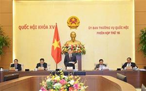 Khai mạc Phiên họp thứ 16 của Ủy ban Thường vụ Quốc hội