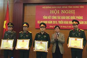 Hưng Yên: triển khai công tác giáo dục quốc phòng và an ninh năm 2016