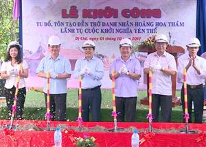 Khởi công tu bổ, tôn tạo đền thờ danh nhân Hoàng Hoa Thám