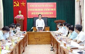 Đồng chí Bí thư Tỉnh ủy Nguyễn Hữu Nghĩa làm việc với Ban Thường vụ Huyện ủy Ân Thi