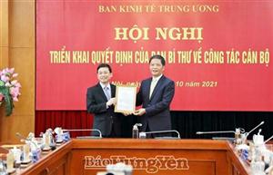 Đồng chí Nguyễn Duy Hưng giữ chức Phó Trưởng ban Kinh tế Trung ương