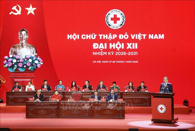 Đồng chí Nguyễn Mạnh Quyền, Phó Bí thư Tỉnh ủy, Chủ tịch UBND tỉnh dự Đại hội đại biểu toàn quốc Hội Chữ thập đỏ Việt Nam lần thứ XII