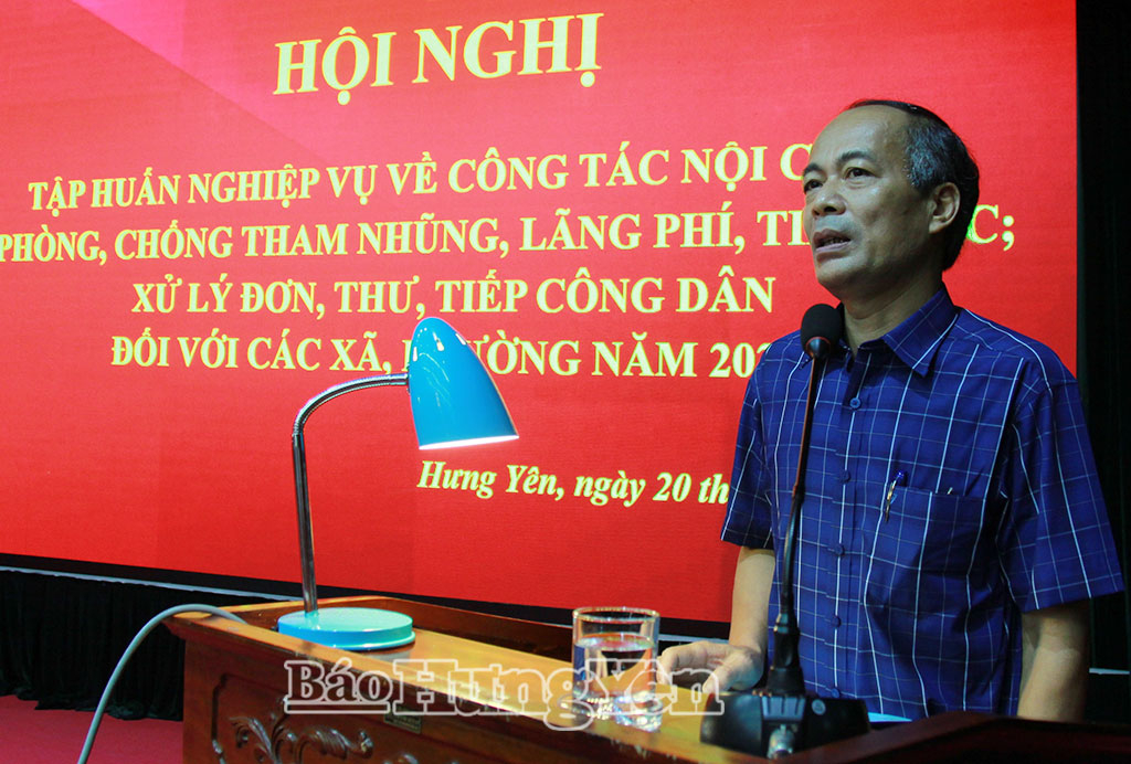 Tập huấn nghiệp vụ về công tác nội chính