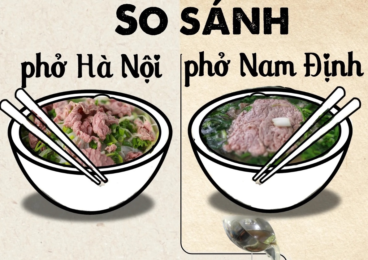 Những khác nhau cơ bản giữa phở bò Hà Nội và phở bò Nam Định