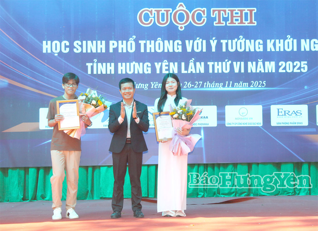 26 dự án, ý tưởng được trao giải tại cuộc thi “Học sinh phổ thông với ý tưởng khởi nghiệp” tỉnh Hưng  Yên năm 2025