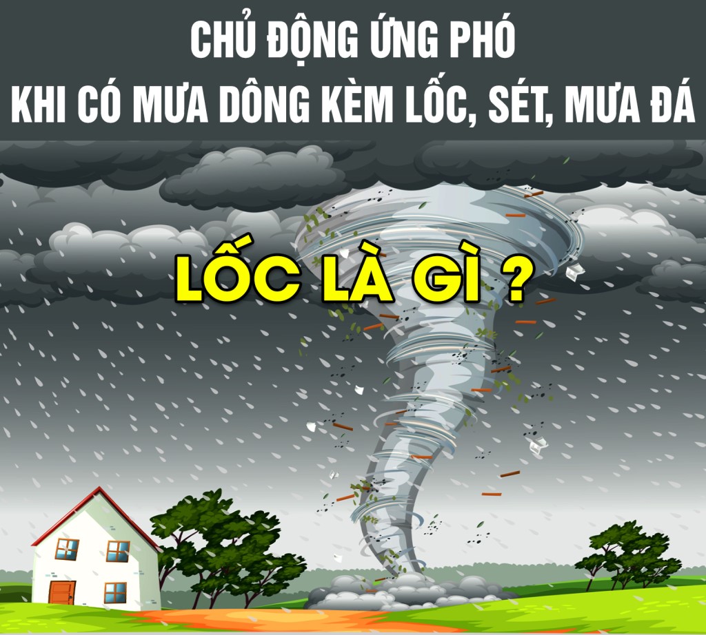 Ứng phó khi có mưa dông kèm lốc, sét, mưa đá