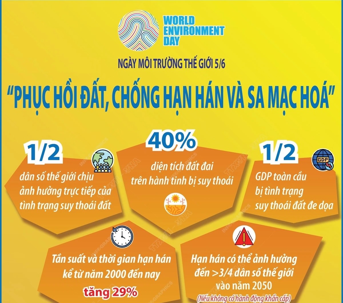 Ngày Môi trường Thế giới 5/6: Phục hồi đất, chống hạn hán và sa mạc hóa