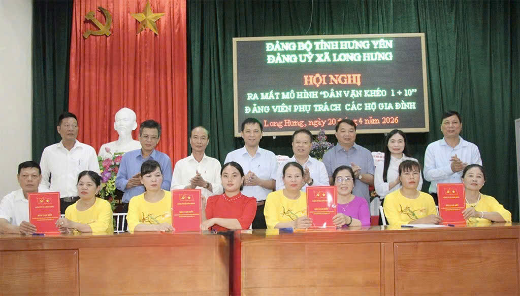 Ra mắt mô hình “Dân vận khéo 1+10” tại xã Long Hưng