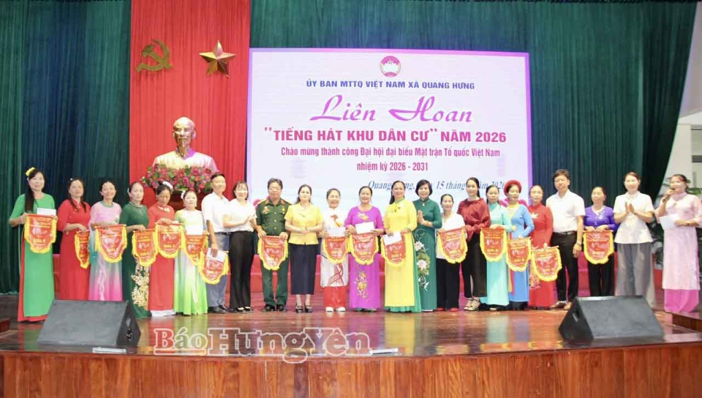 Xã Quang Hưng tổ chức liên hoan “Tiếng hát khu dân cư” năm 2026