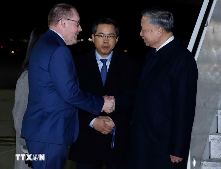 Tổng Bí thư, Chủ tịch nước Tô Lâm đến thủ đô Canberra, tiếp tục chuyến thăm cấp Nhà nước Australia