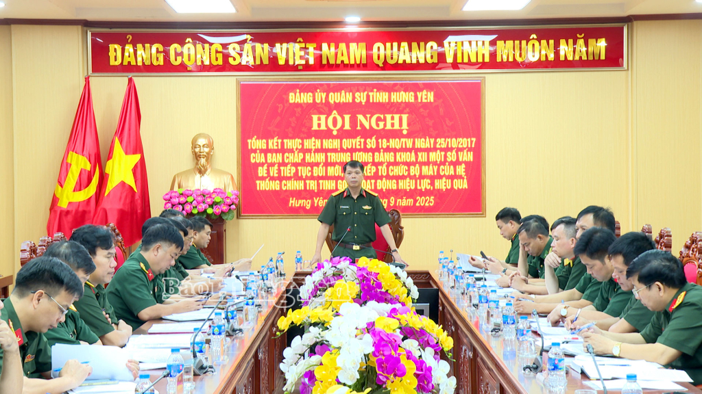 Đảng ủy Quân sự tỉnh: Tổng kết Nghị quyết số 18-NQ/TW của Ban Chấp hành Trung ương Đảng khoá XII