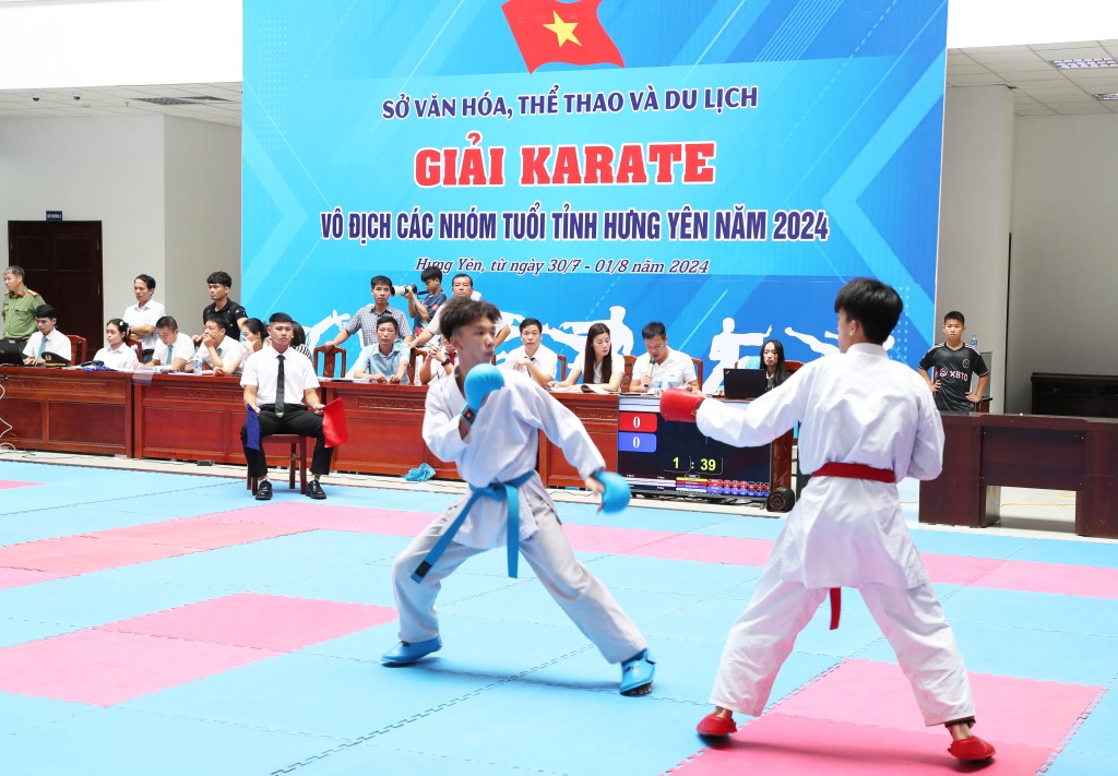 Khai mạc giải Karate vô địch các nhóm tuổi tỉnh Hưng Yên 