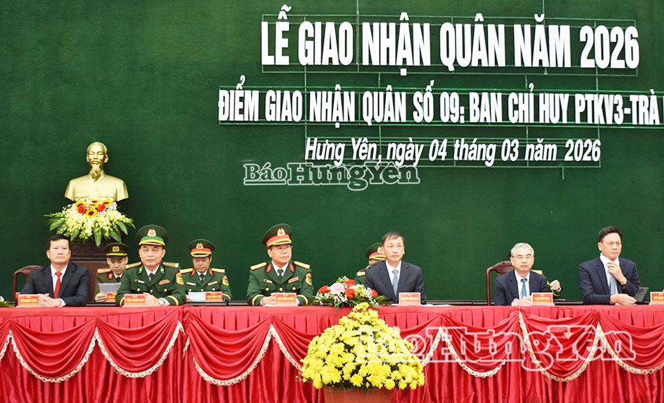 Điểm giao, nhận quân số 09: Ban Chỉ huy Phòng thủ khu vực 3 - Trà Lý hoàn thành giao 502 tân binh