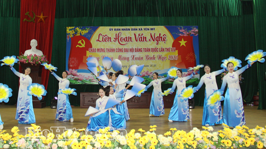 Xã Yên Mỹ liên hoan văn nghệ “Mừng Đảng, mừng Xuân Bính Ngọ 2026”