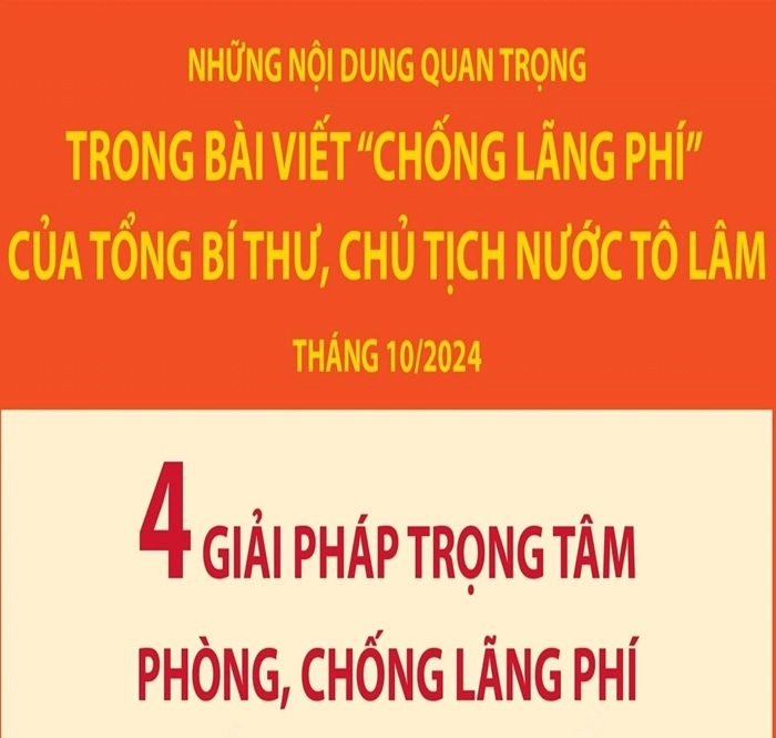 Tổng Bí thư, Chủ tịch nước nêu 4 giải pháp trọng tâm phòng, chống lãng phí